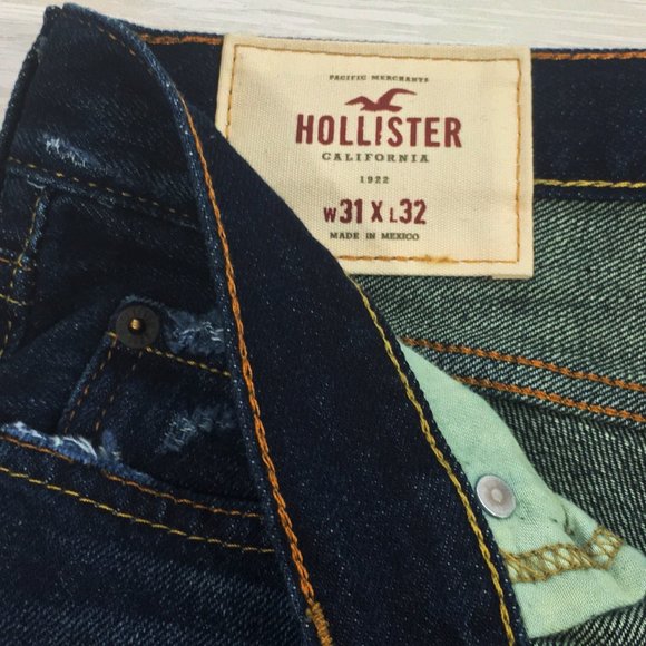 Hollister ~ Destroy Button Fly Straight Leg Jeans - Picture 9 of 12